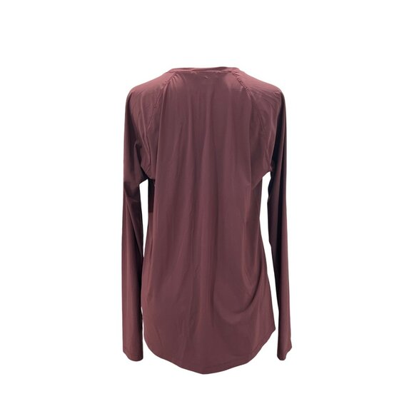 Athleta Womens Long-Sleeve Burgundy Performance Top SP Lightweight Stretch Activ - Picture 2 of 5